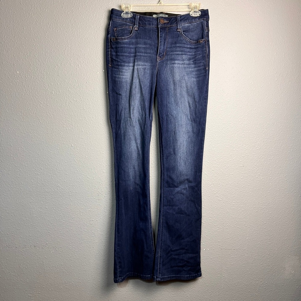 Wit & Wisdom Ab-solution Bootcut Dark Wash Blue Jeans Straight Leg Sz 6 32" Insm